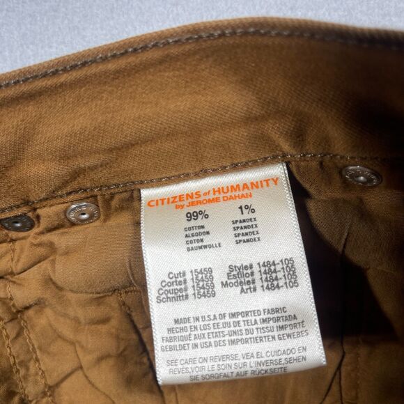 Citizens of Humanity Dylan‎ Boyfriend Jeans Women 32 Brown Straight Button Fly - Picture 10 of 14